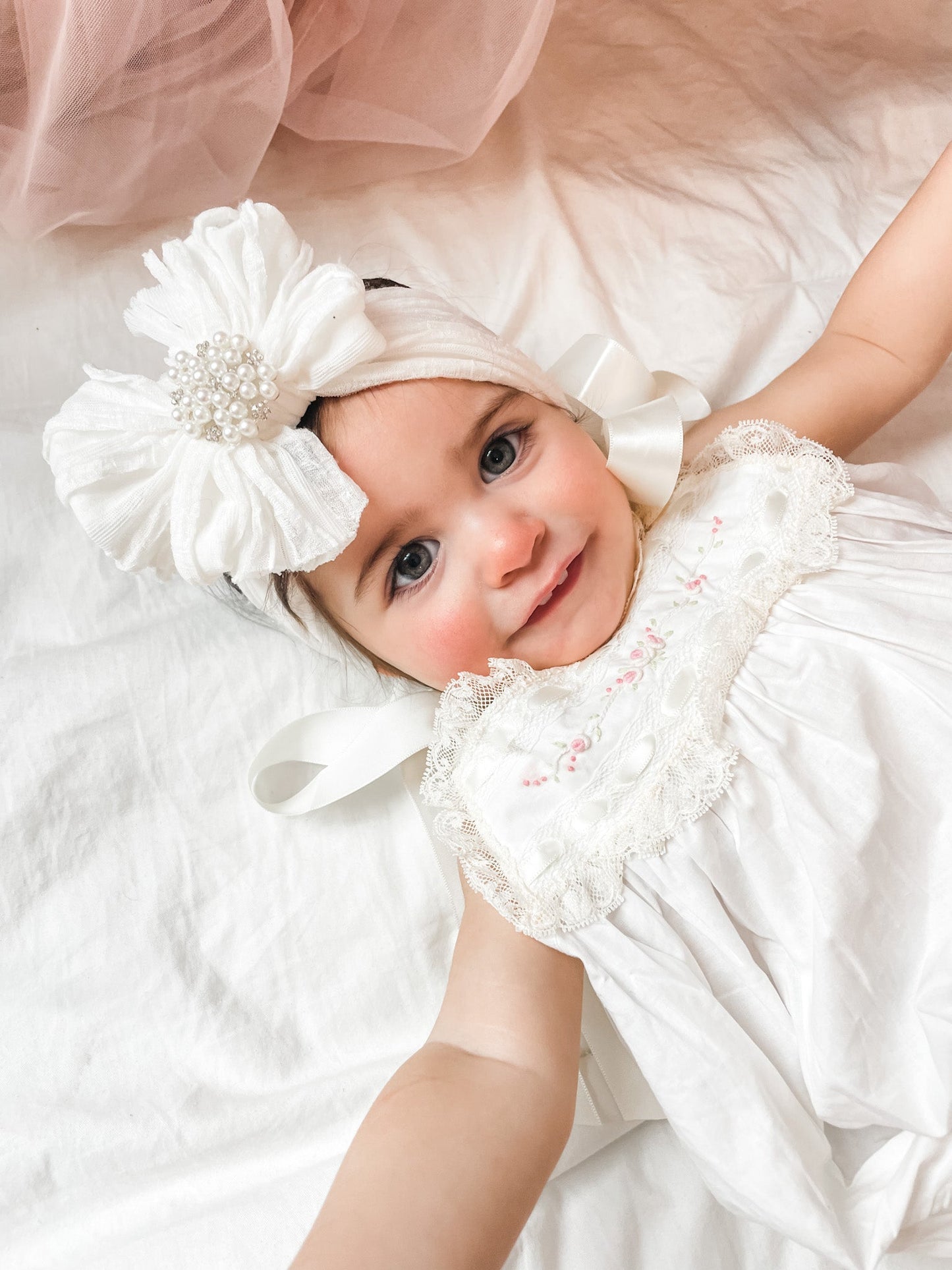 Pearl Ruffled Headband