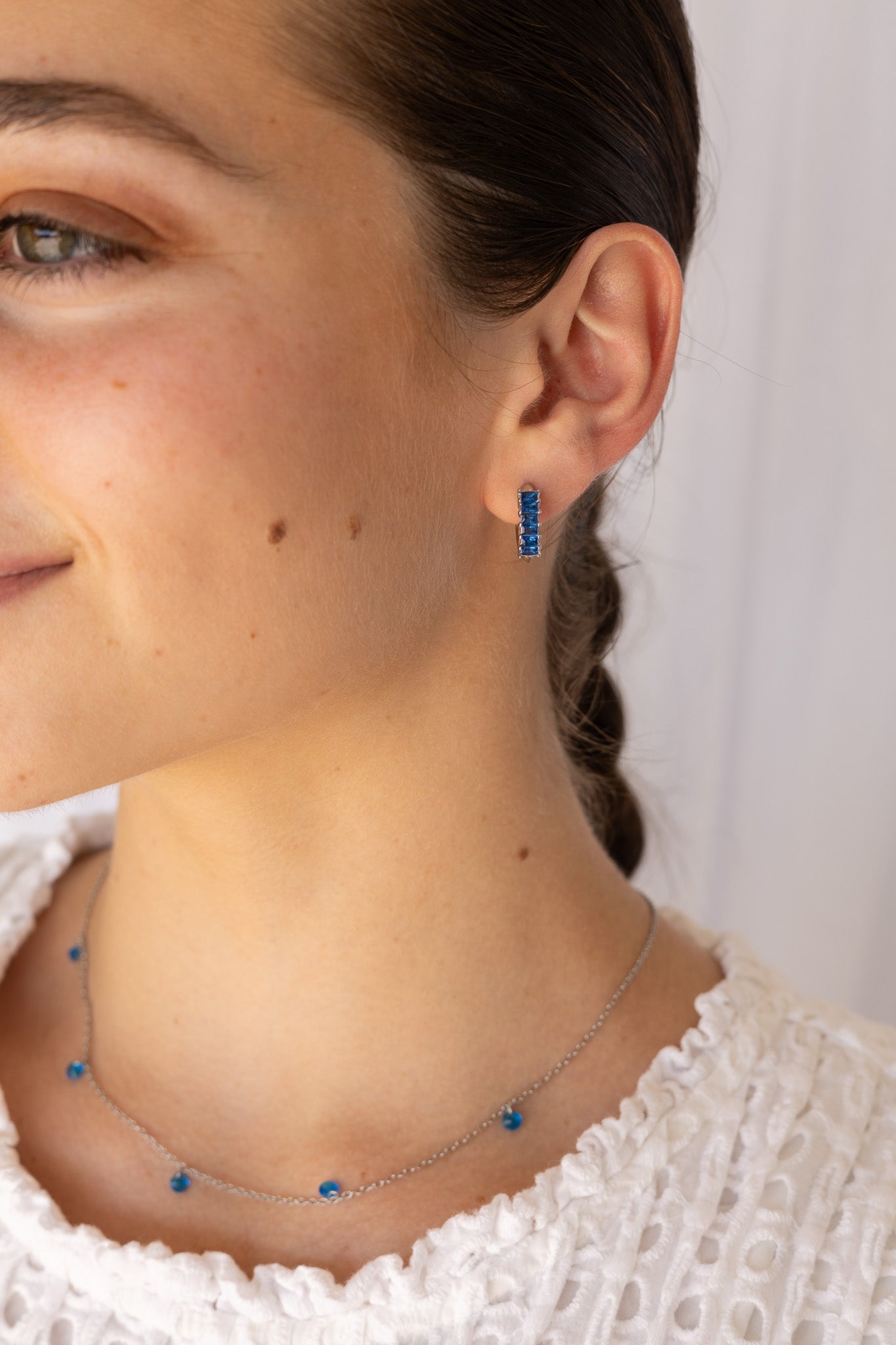 Crystal Hoop in Blue