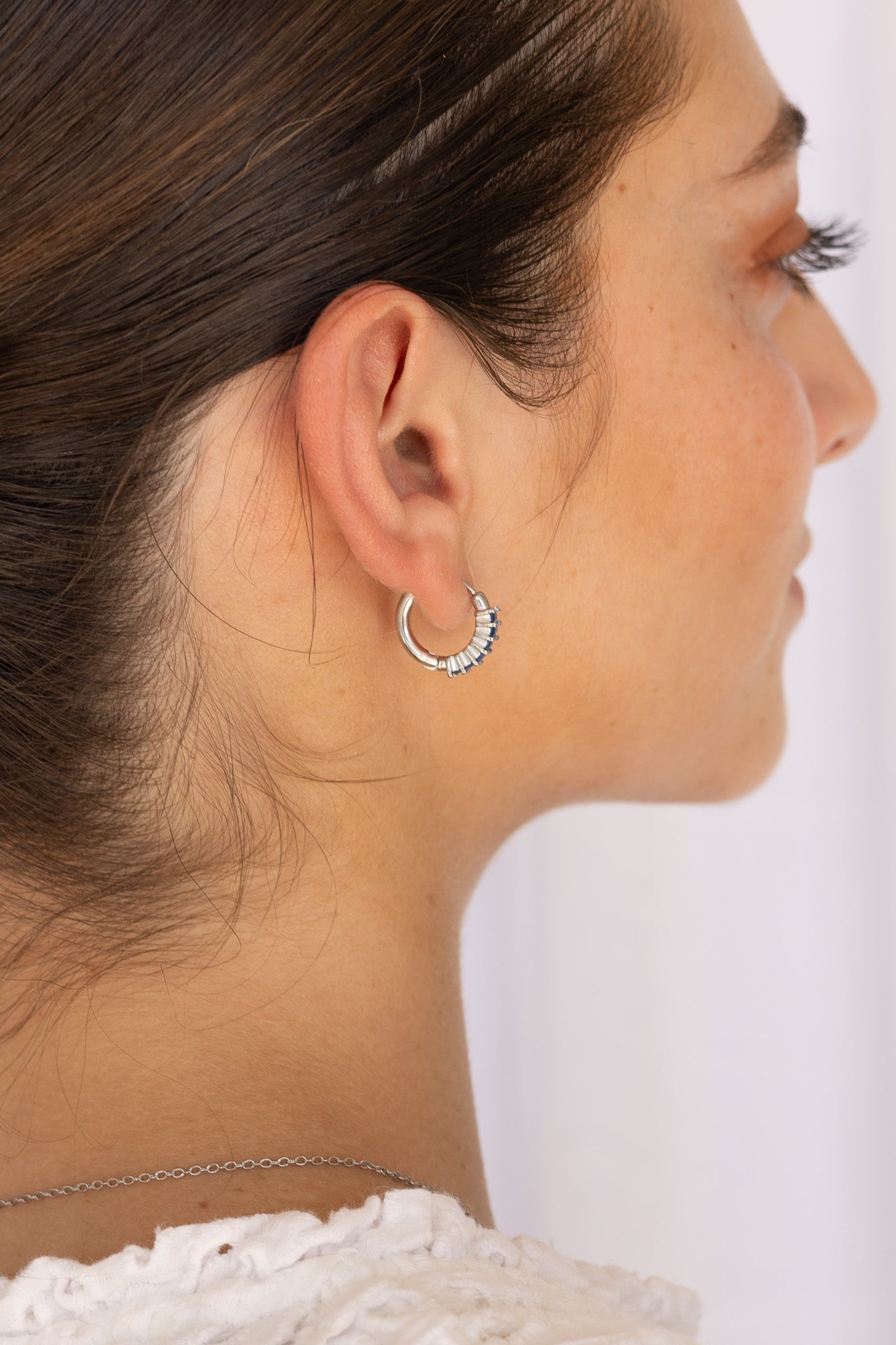 Crystal Hoop in Blue