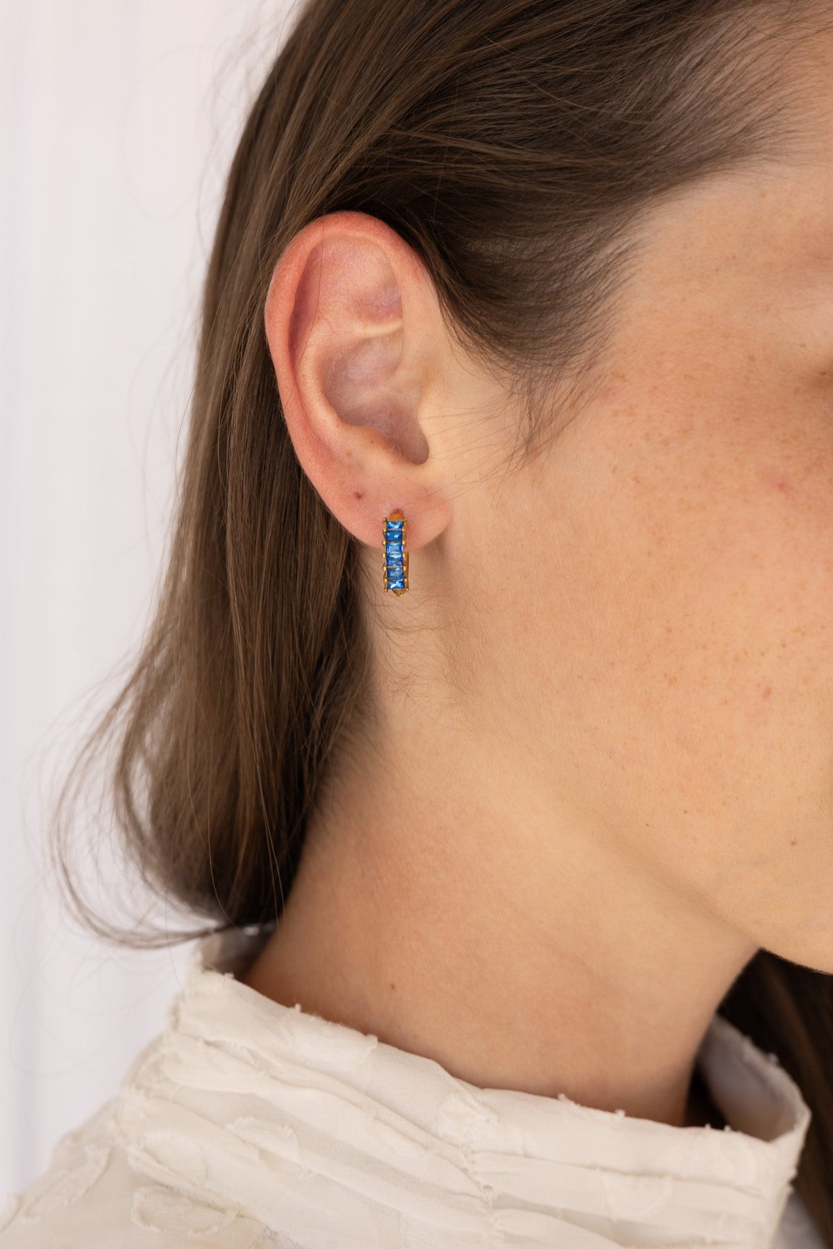 Crystal Hoop in Blue