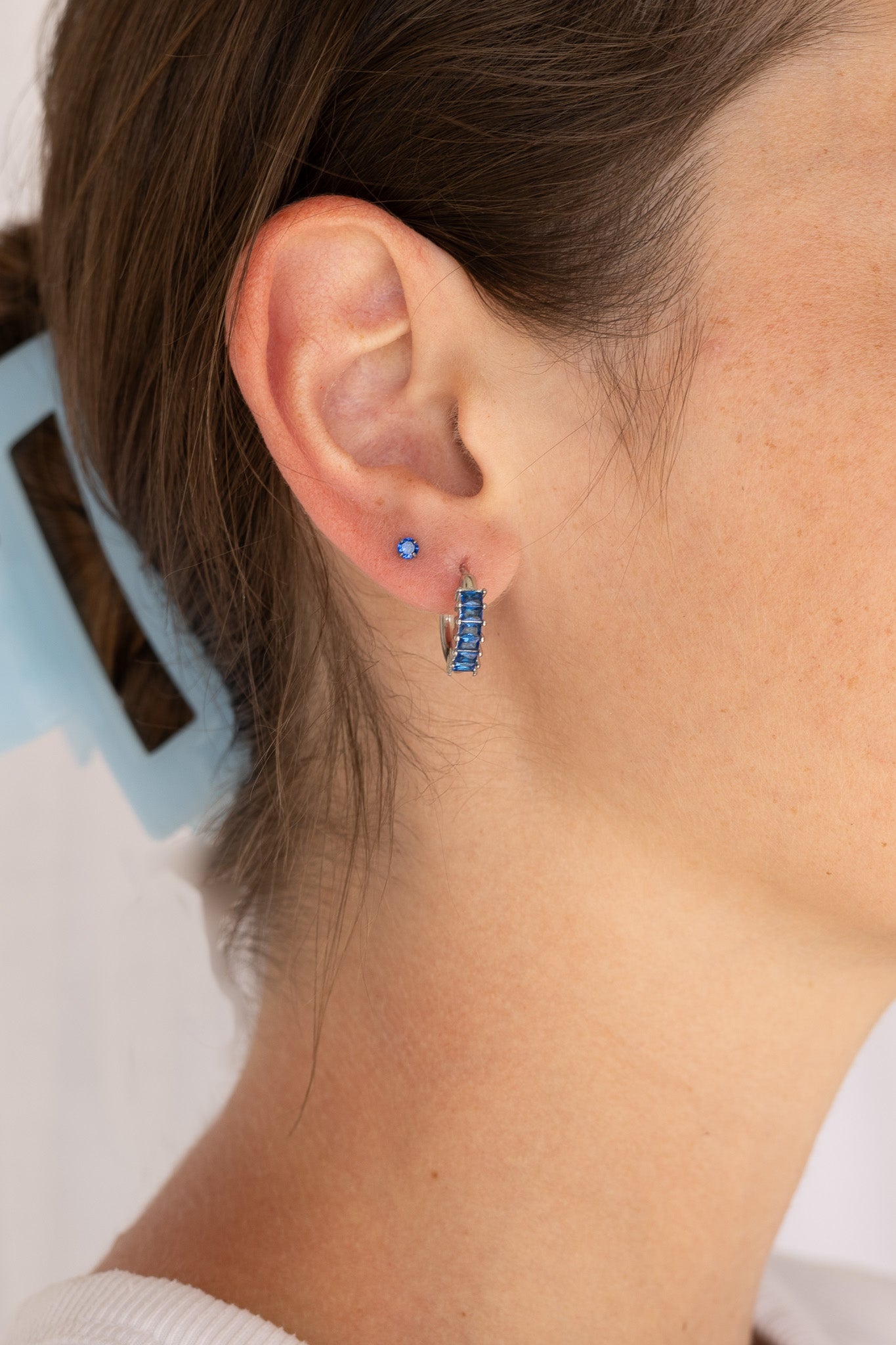 Crystal Hoop in Blue