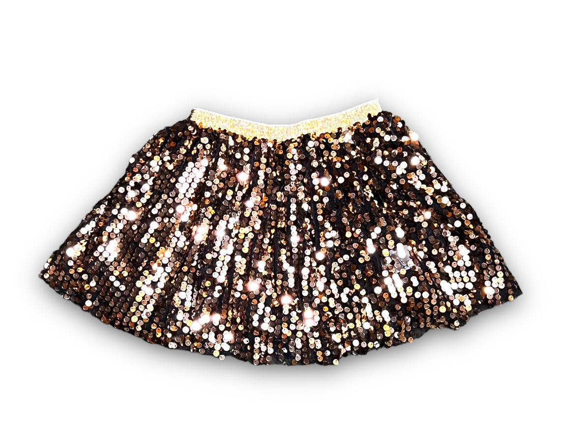 Black and Gold Sequin Tutu Kid