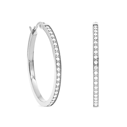 ER312W B.Tiff Pavé 42-Stone Classic Medium Hoop Earrings