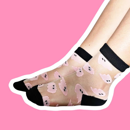 Sheer Ghost Socks