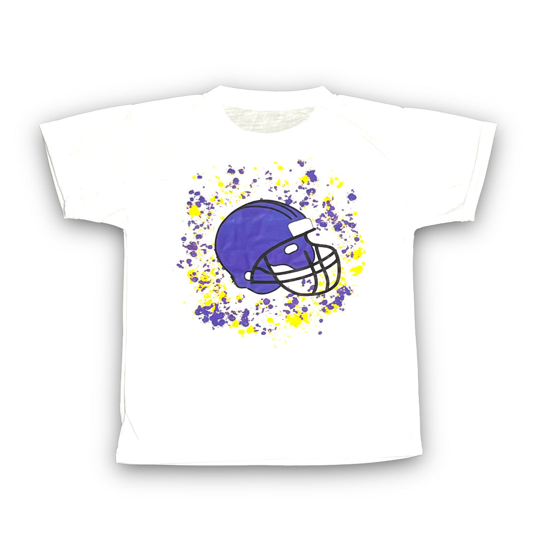 Purple Helmet T-shirt- SIZE UP