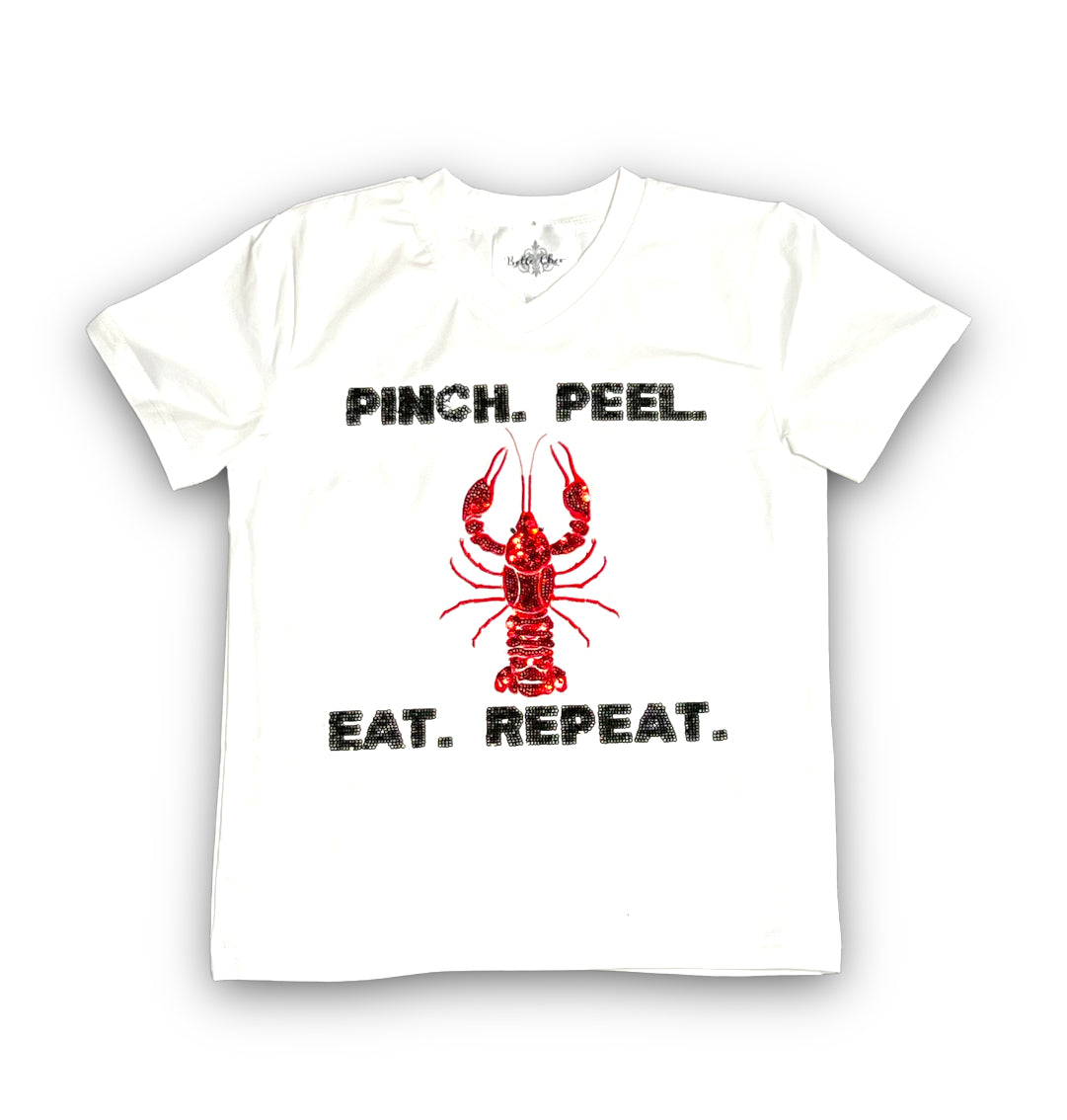Crawfish Sequin Kids Shirt