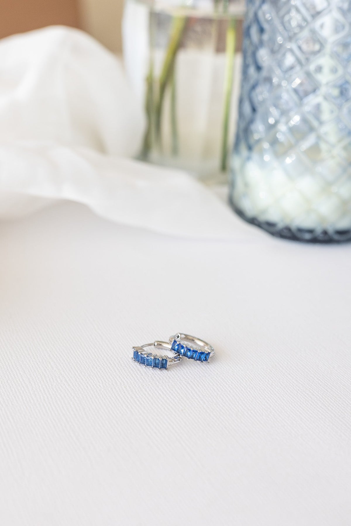 Crystal Hoop in Blue