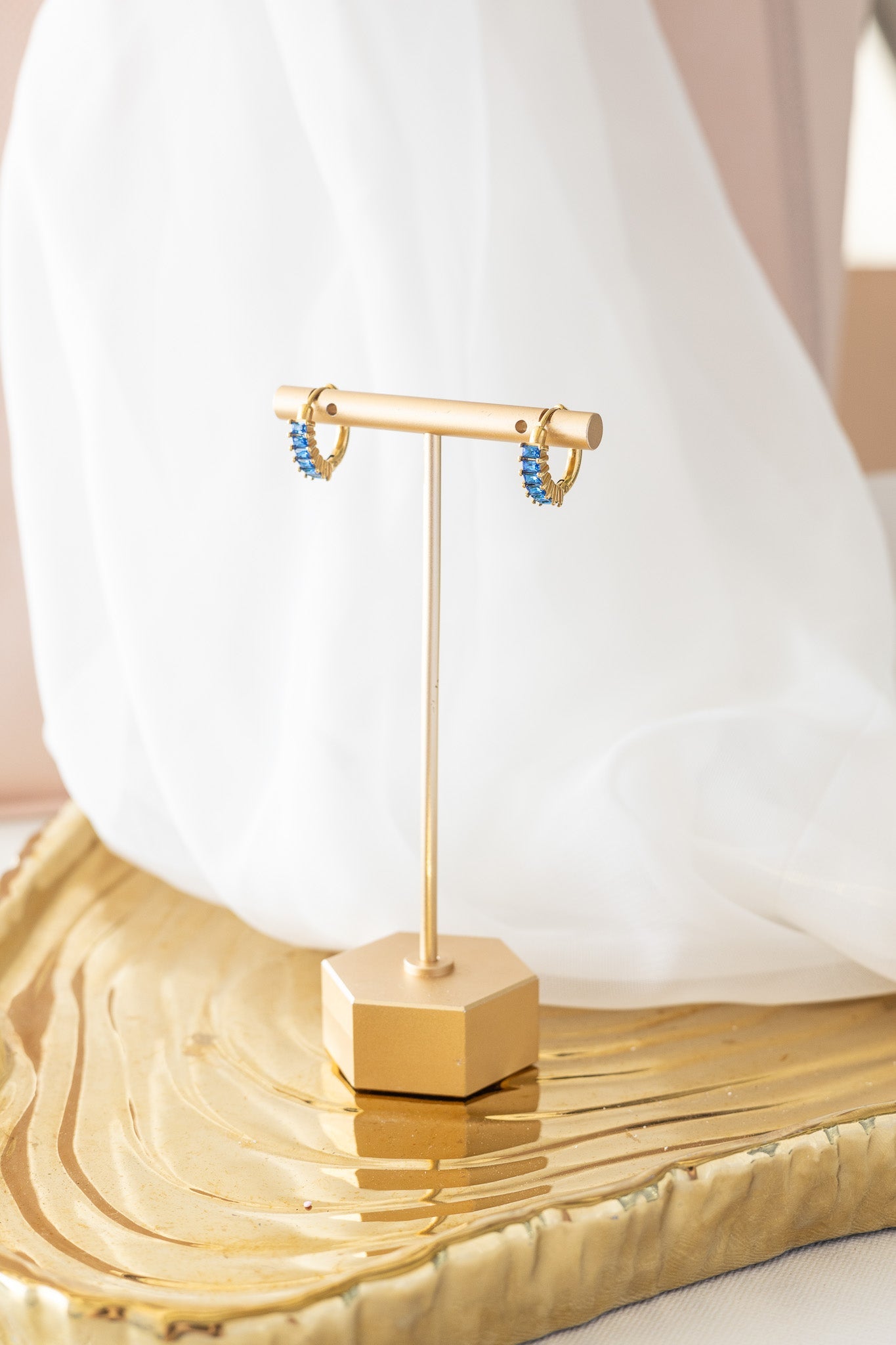 Crystal Hoop in Blue