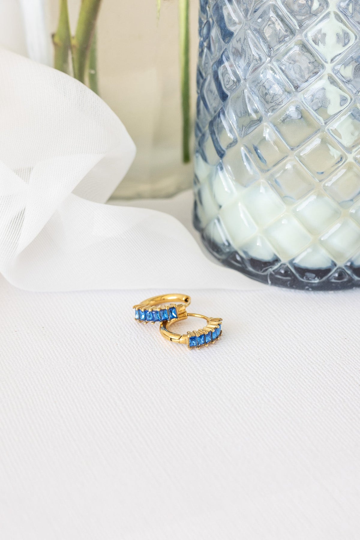 Crystal Hoop in Blue