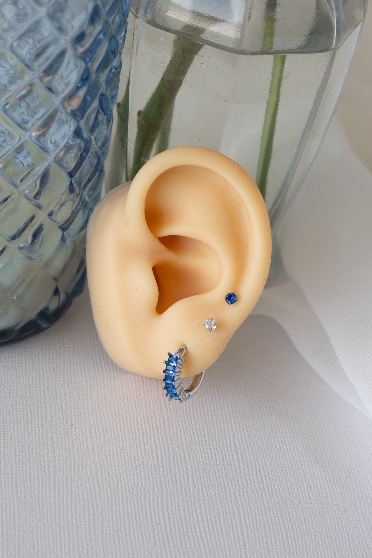 Crystal Hoop in Blue