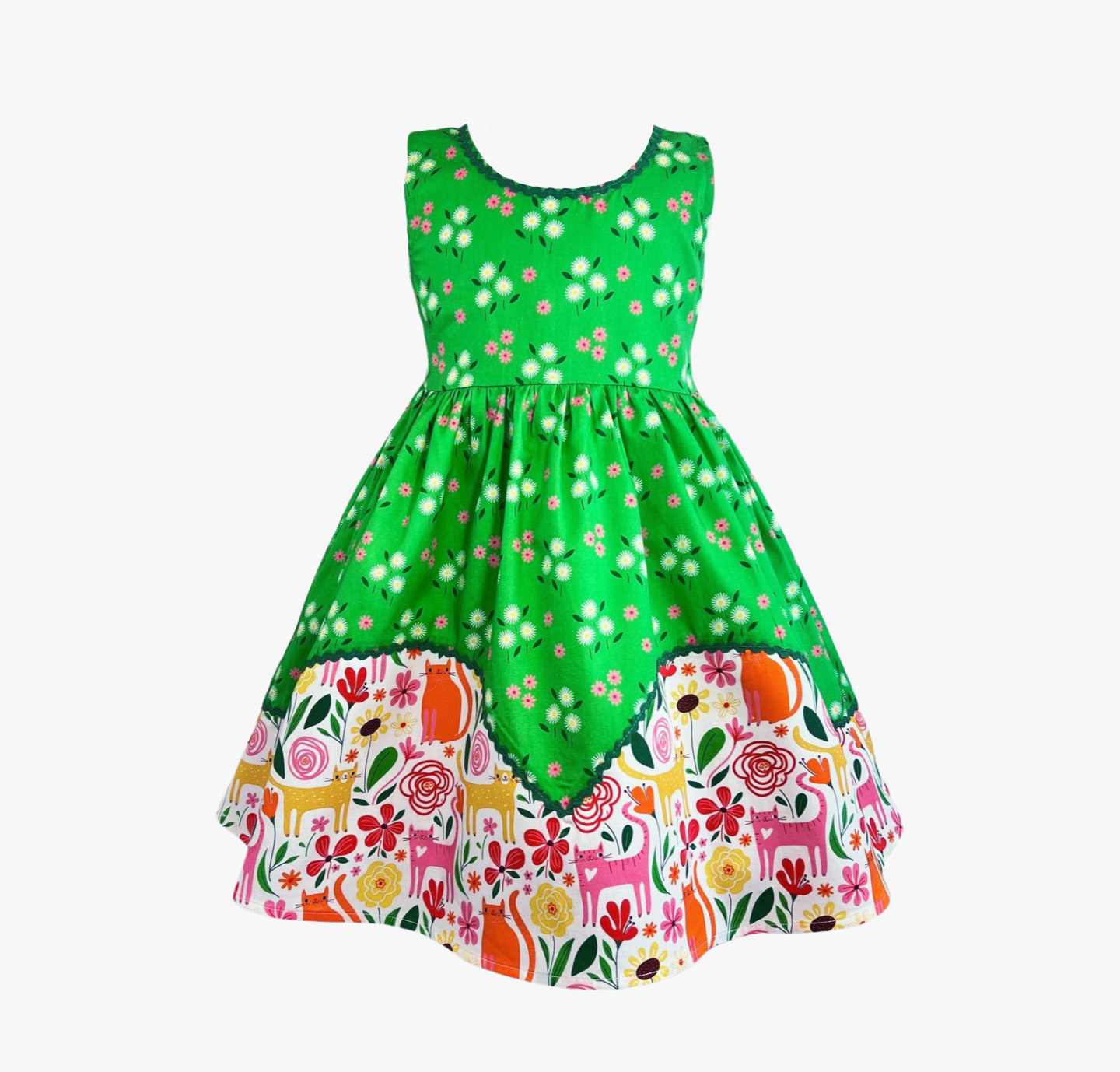 Cat's Meow Vintage Dolores Park Dress w/ Hair Bow