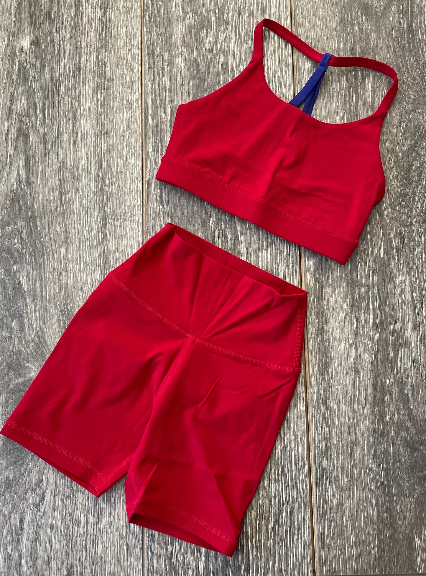 The Daybreak Radiant Red Set - Top & Shorts