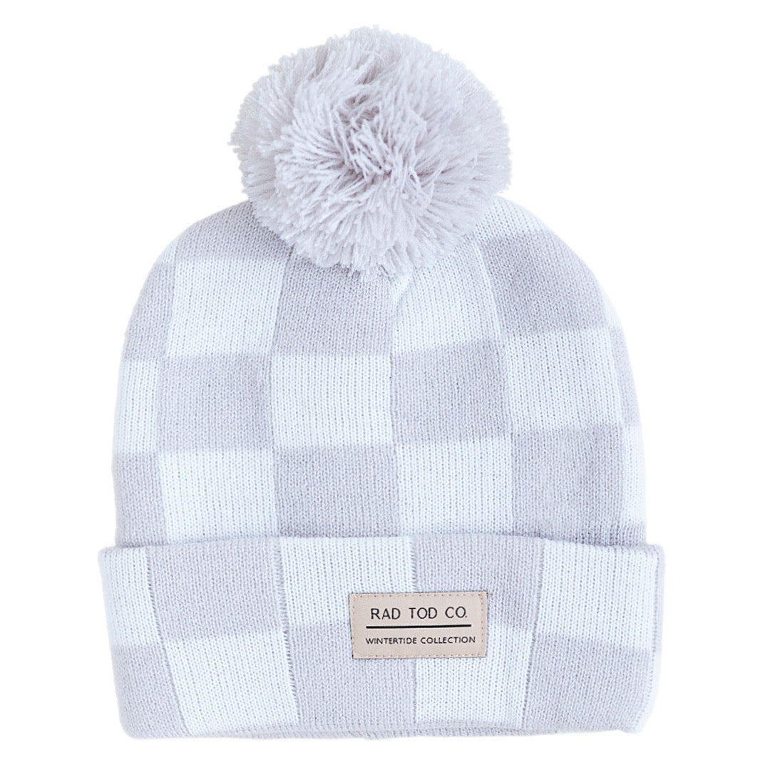 TODDLER GRAY CHECKERS BEANIE