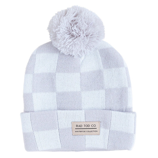 TODDLER GRAY CHECKERS BEANIE