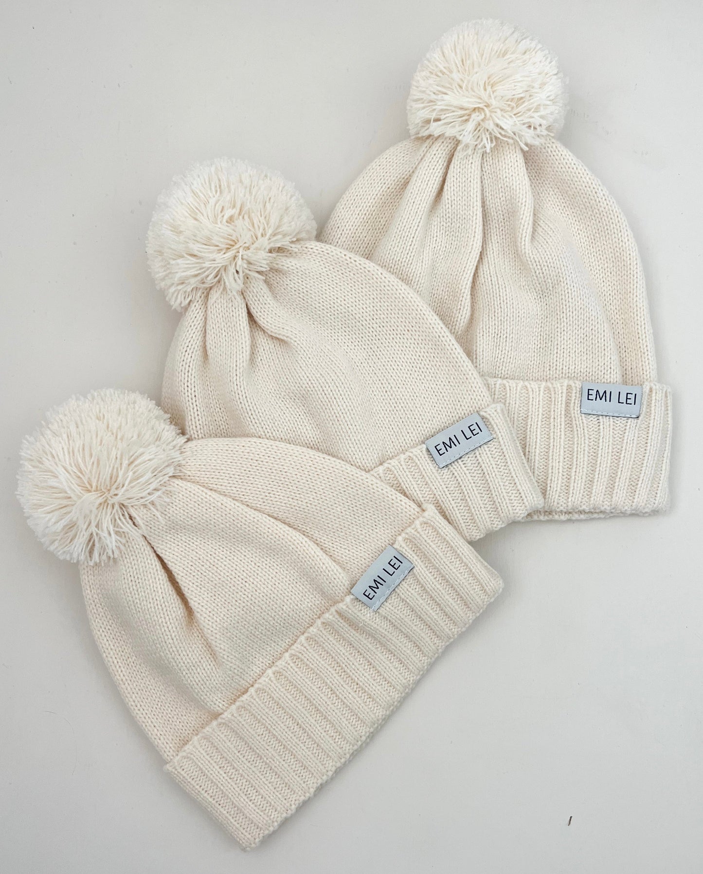 Baby Pom Beanie | Cream