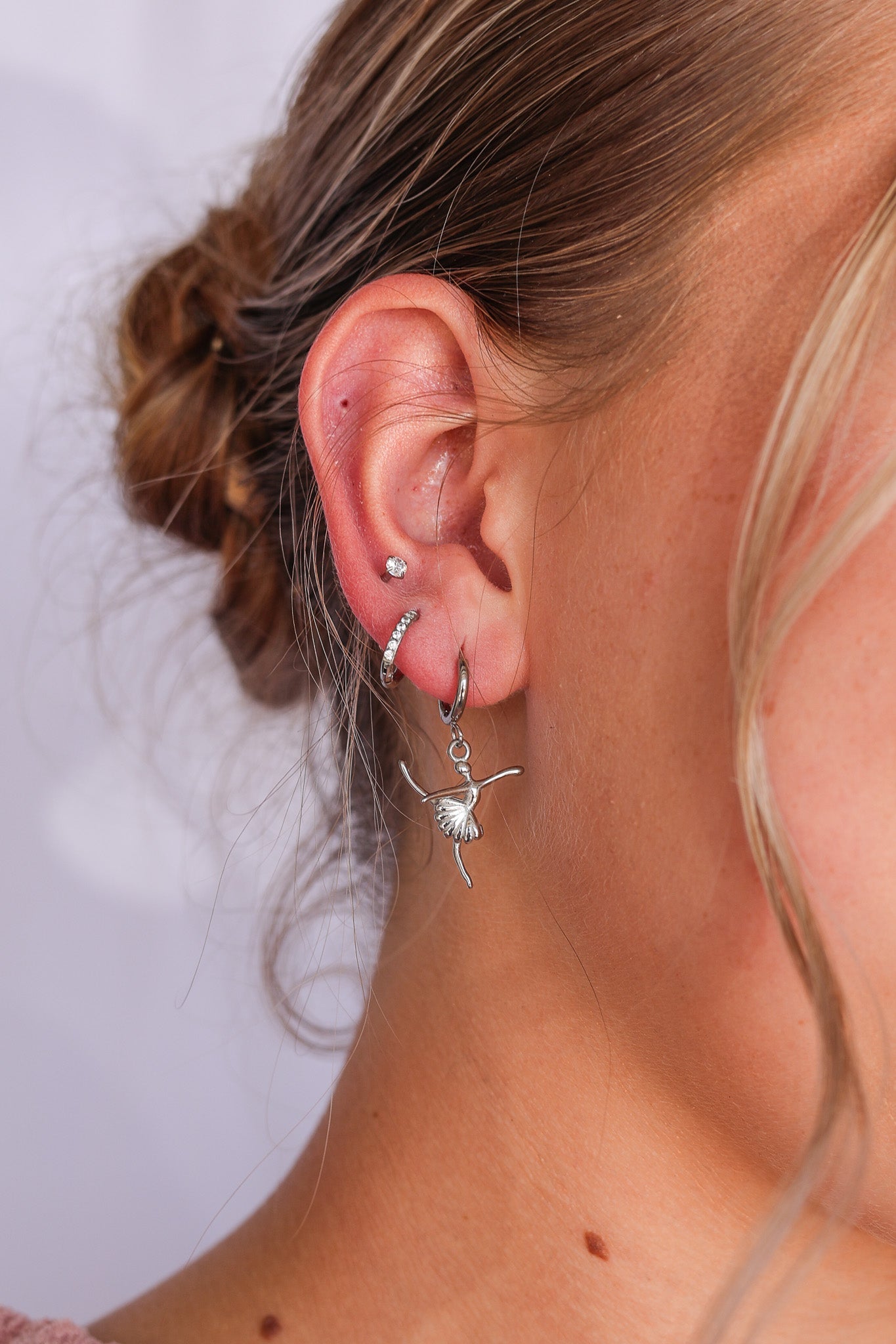 Tiny Dancer Huggie Hoop