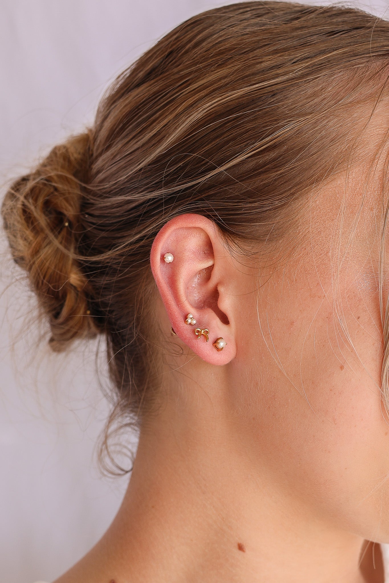 Pearl Trio Flat Back Stud