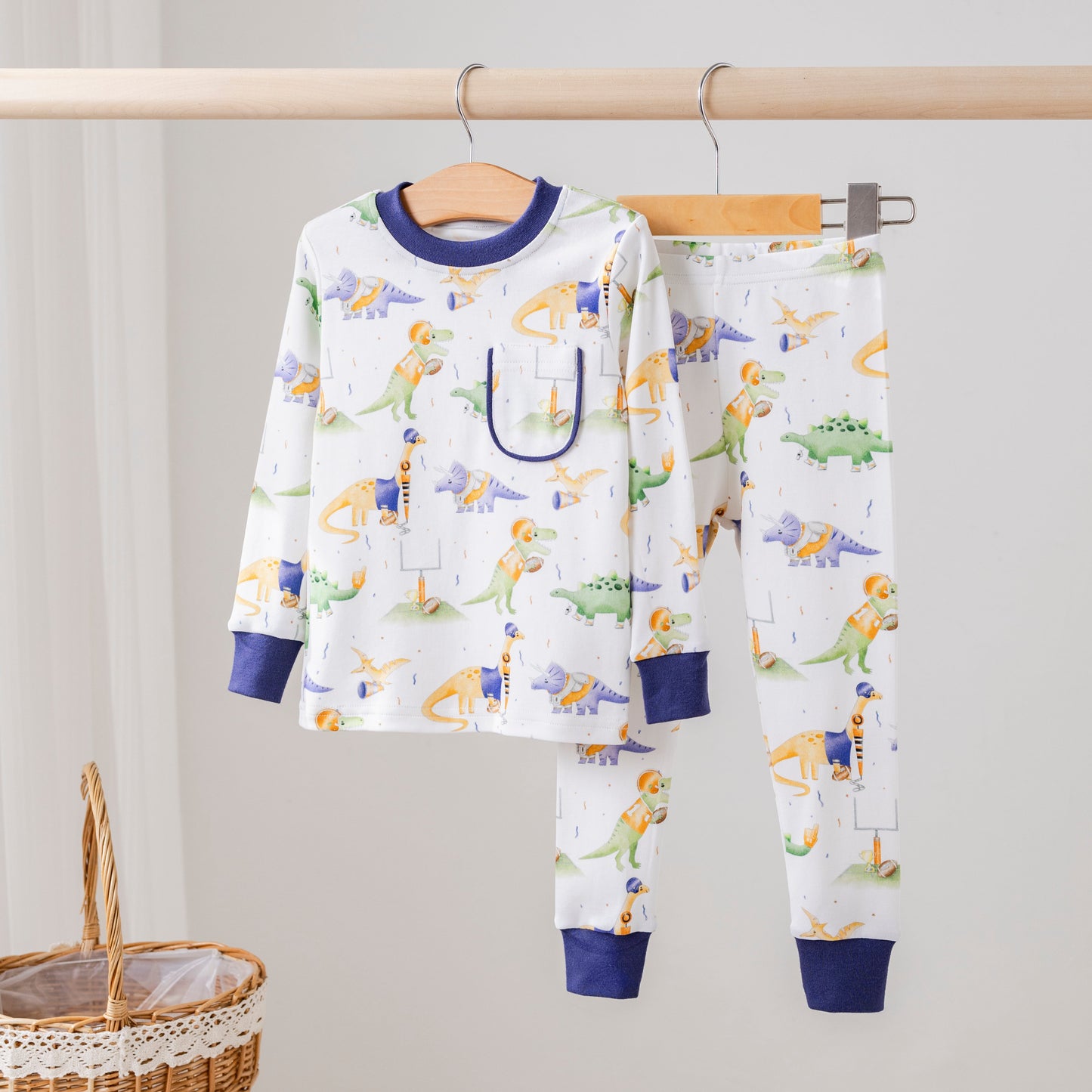 Auburn Dinos All-Stars Organic Cotton Kids Pajamas