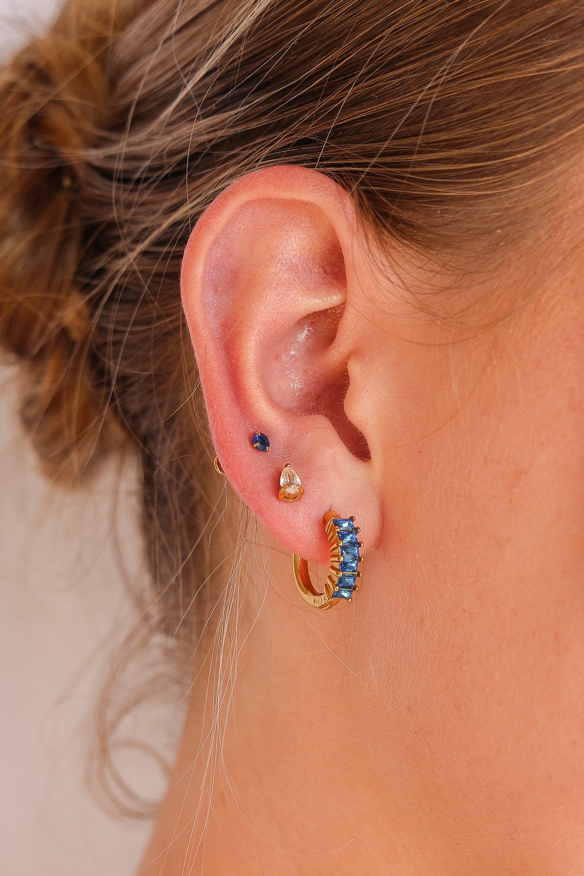 Crystal Hoop in Blue