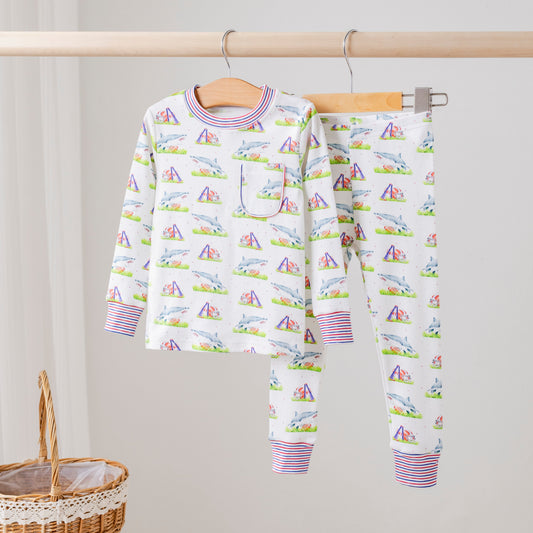 Mascot Mania in Ole Miss Organic Cotton Kids Pajamas