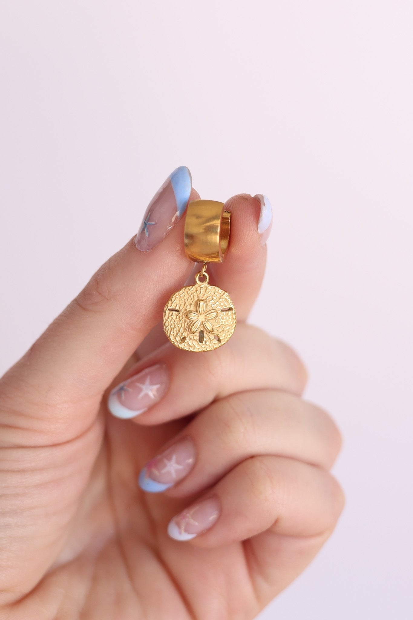 Sand Dollar Hoop Earrings