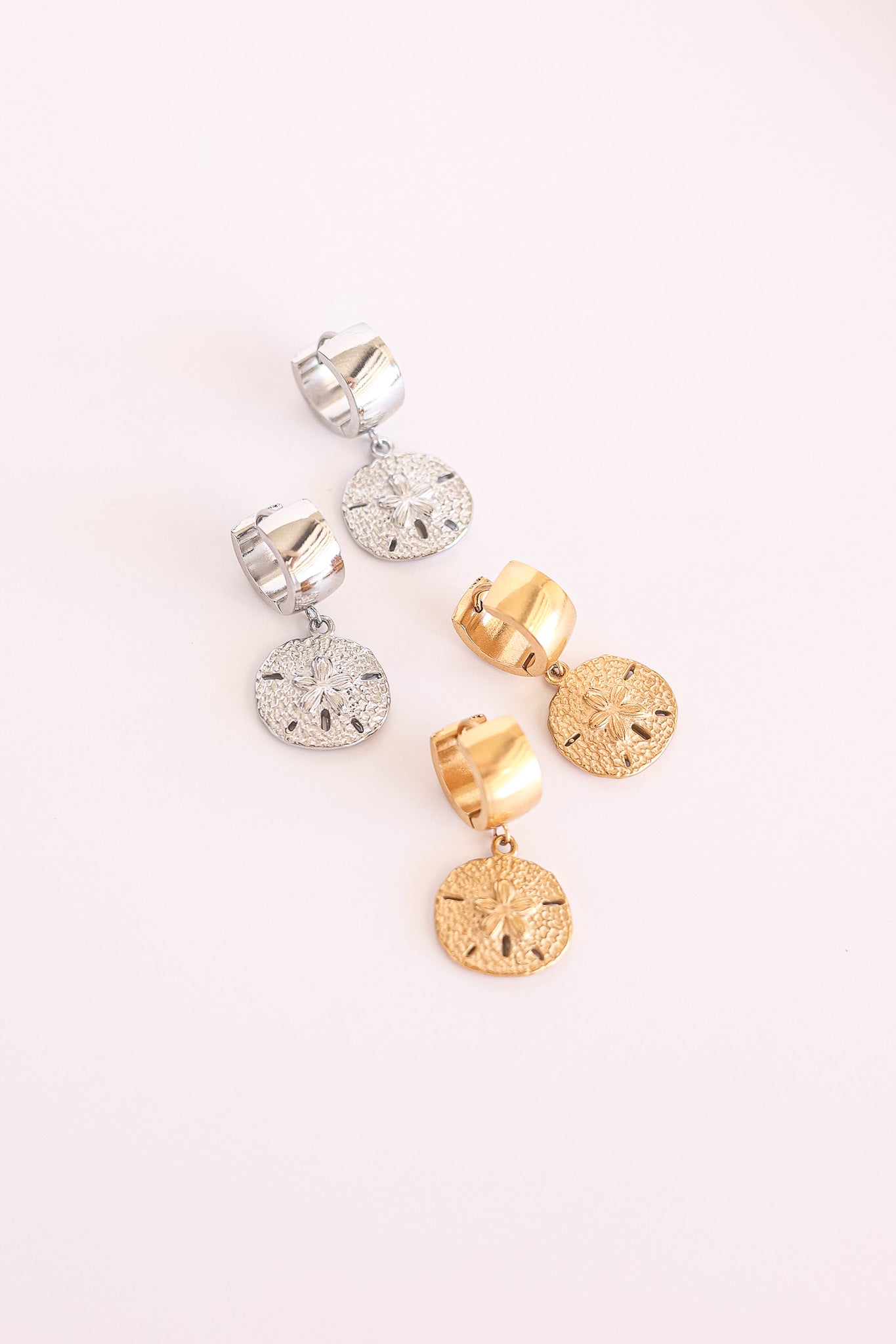 Sand Dollar Hoop Earrings