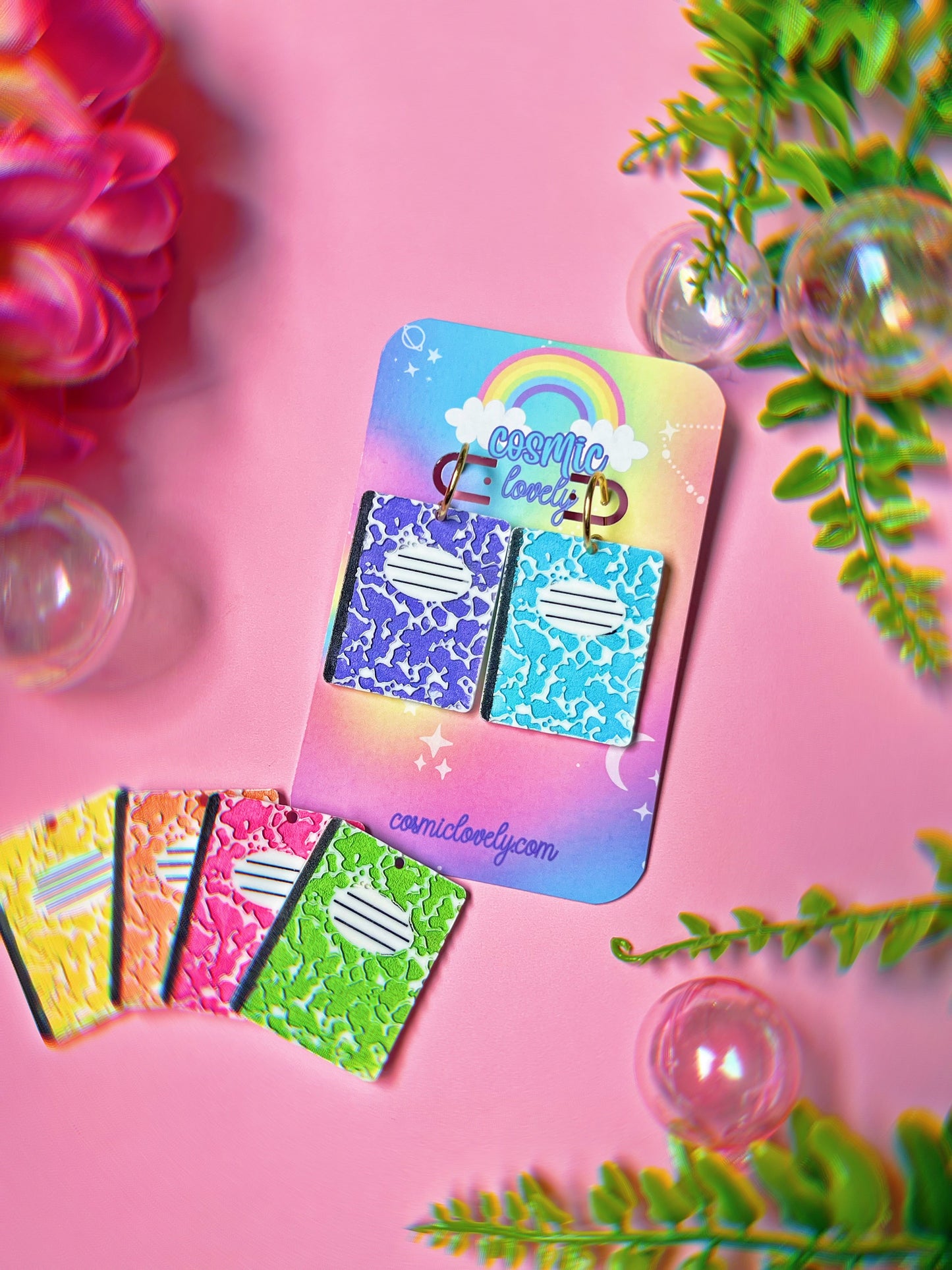 Pastel Composition Book Earrings
