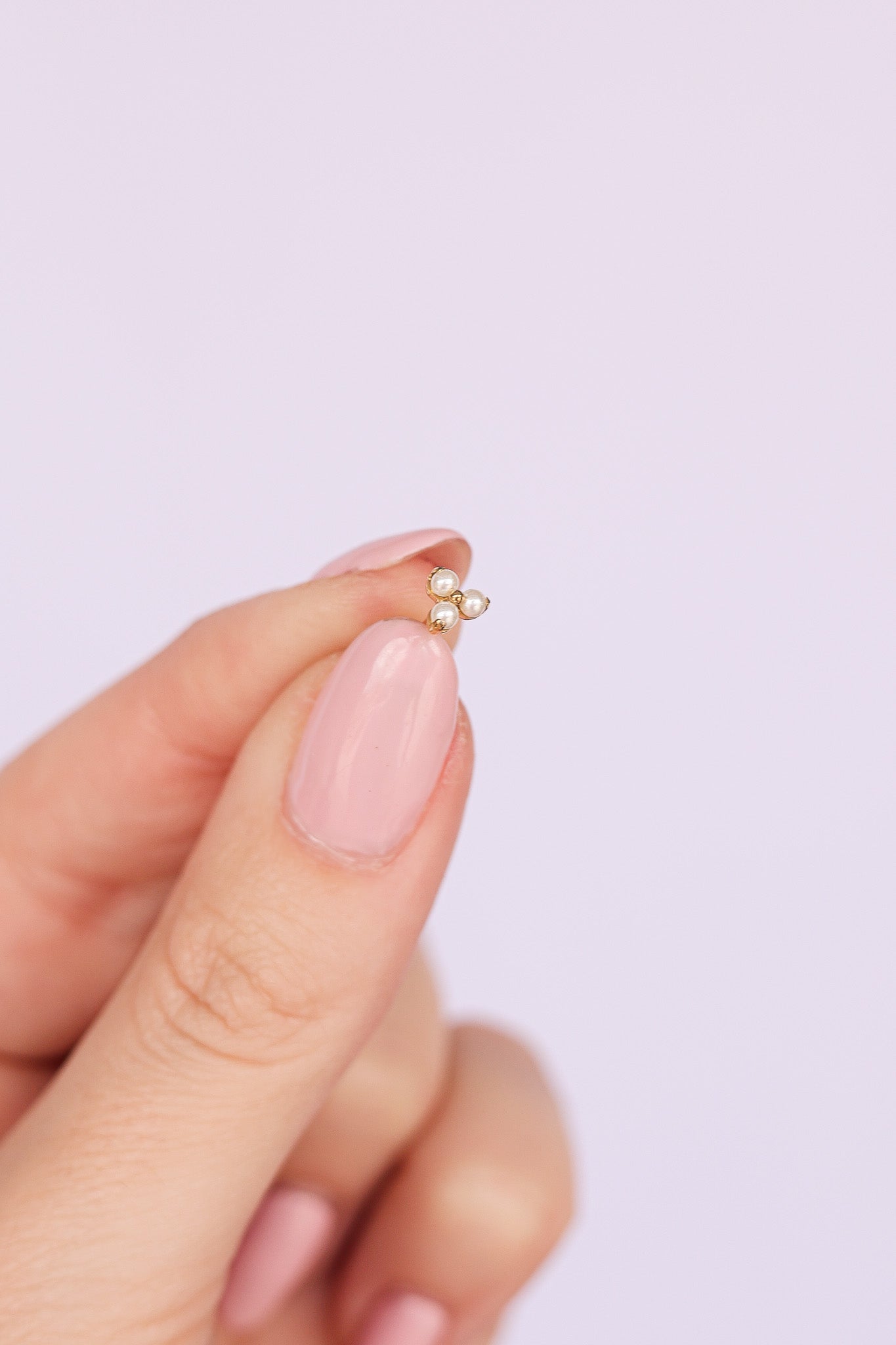 Pearl Trio Flat Back Stud