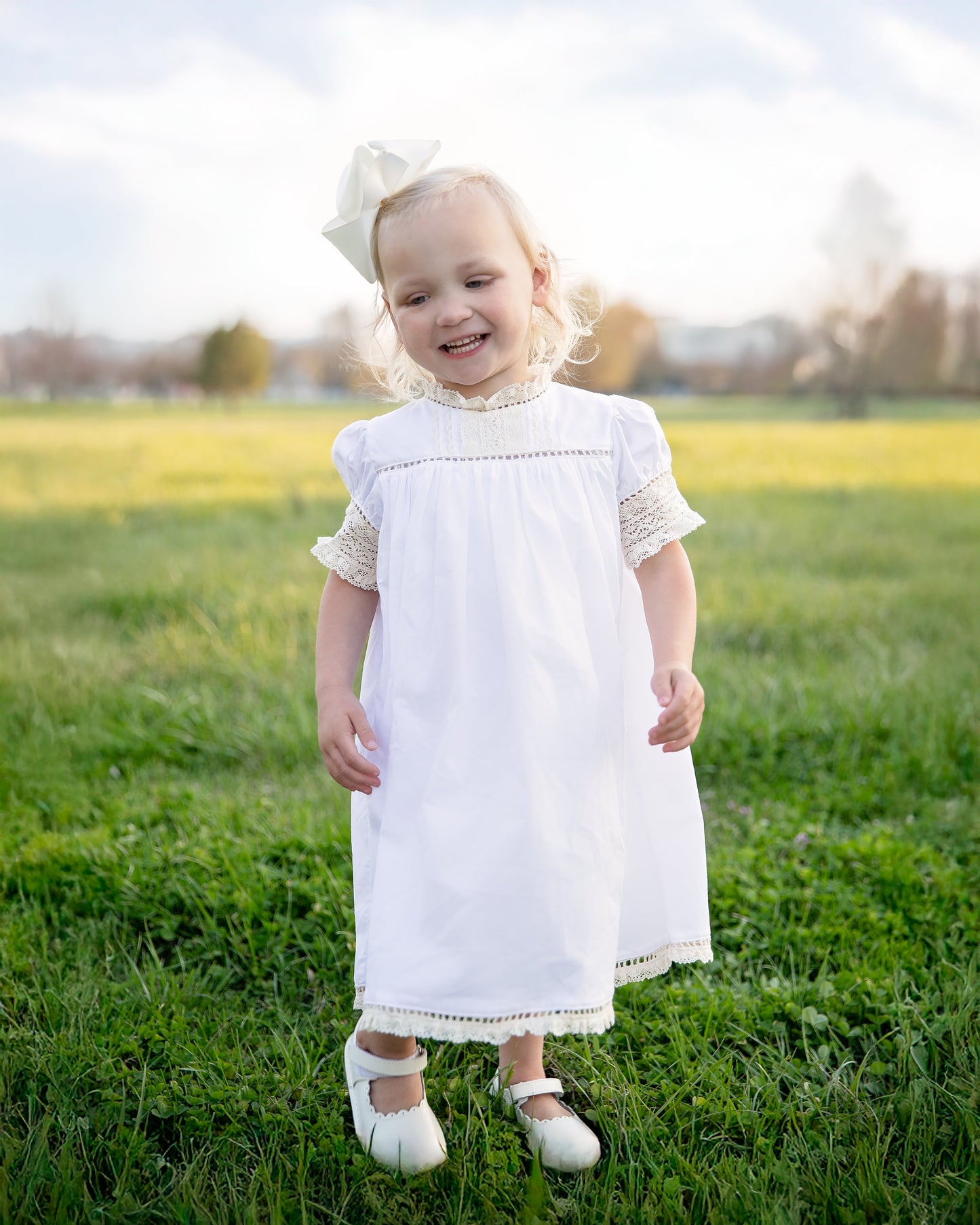 Dover Lace White Heirloom Dress