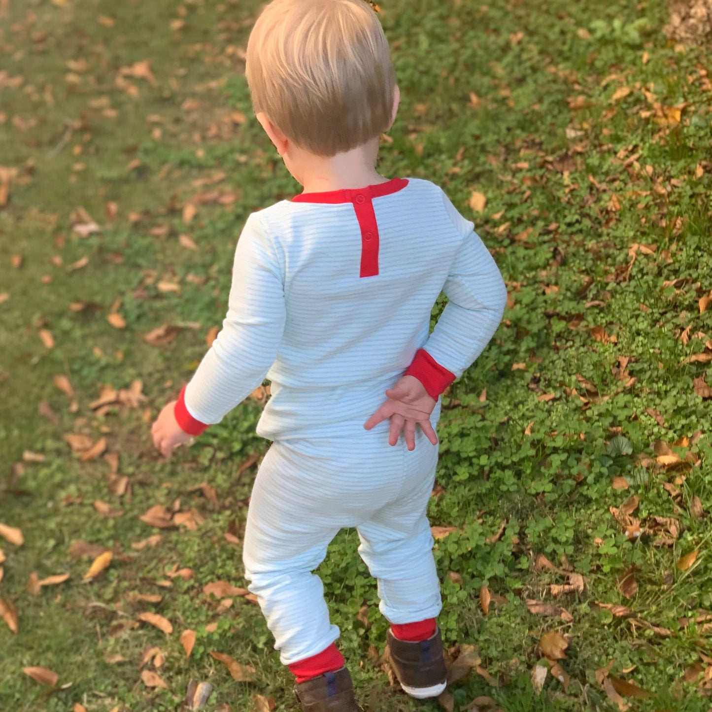 Sleepy Bees Blue Stripe Pajamas