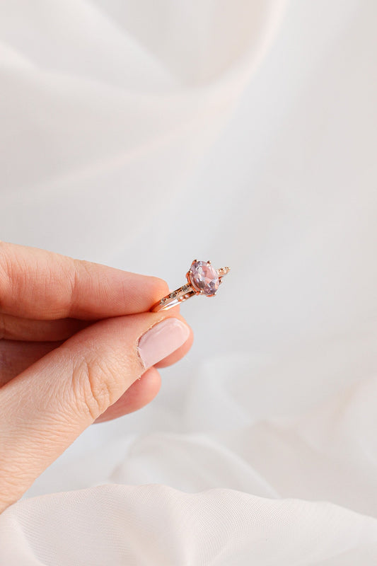 Rapunzel Ring in Lavender Quartz