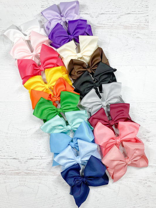 Texas Size Big Hair Bows - French Clip - 6.5" - 36 colors