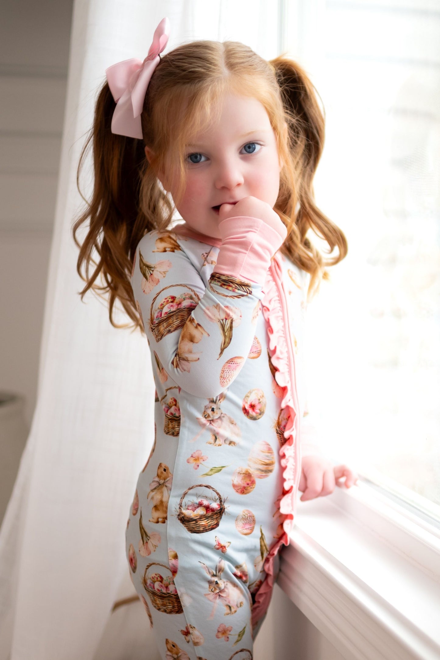 Bunnies & Blooms Convertible Ruffle Zippee