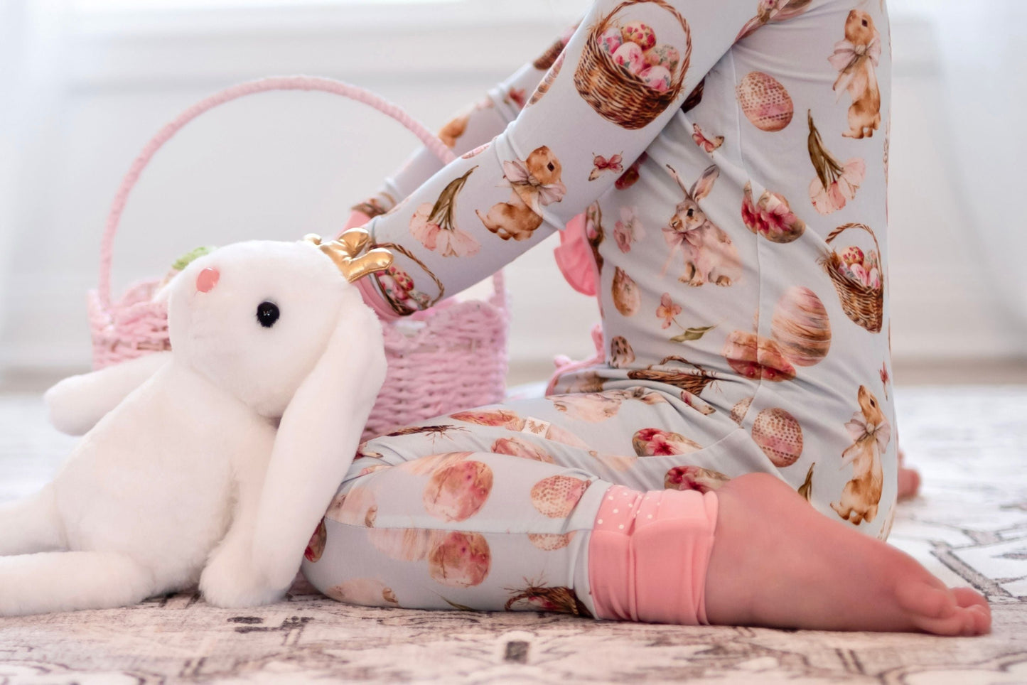 Bunnies & Blooms Convertible Ruffle Zippee