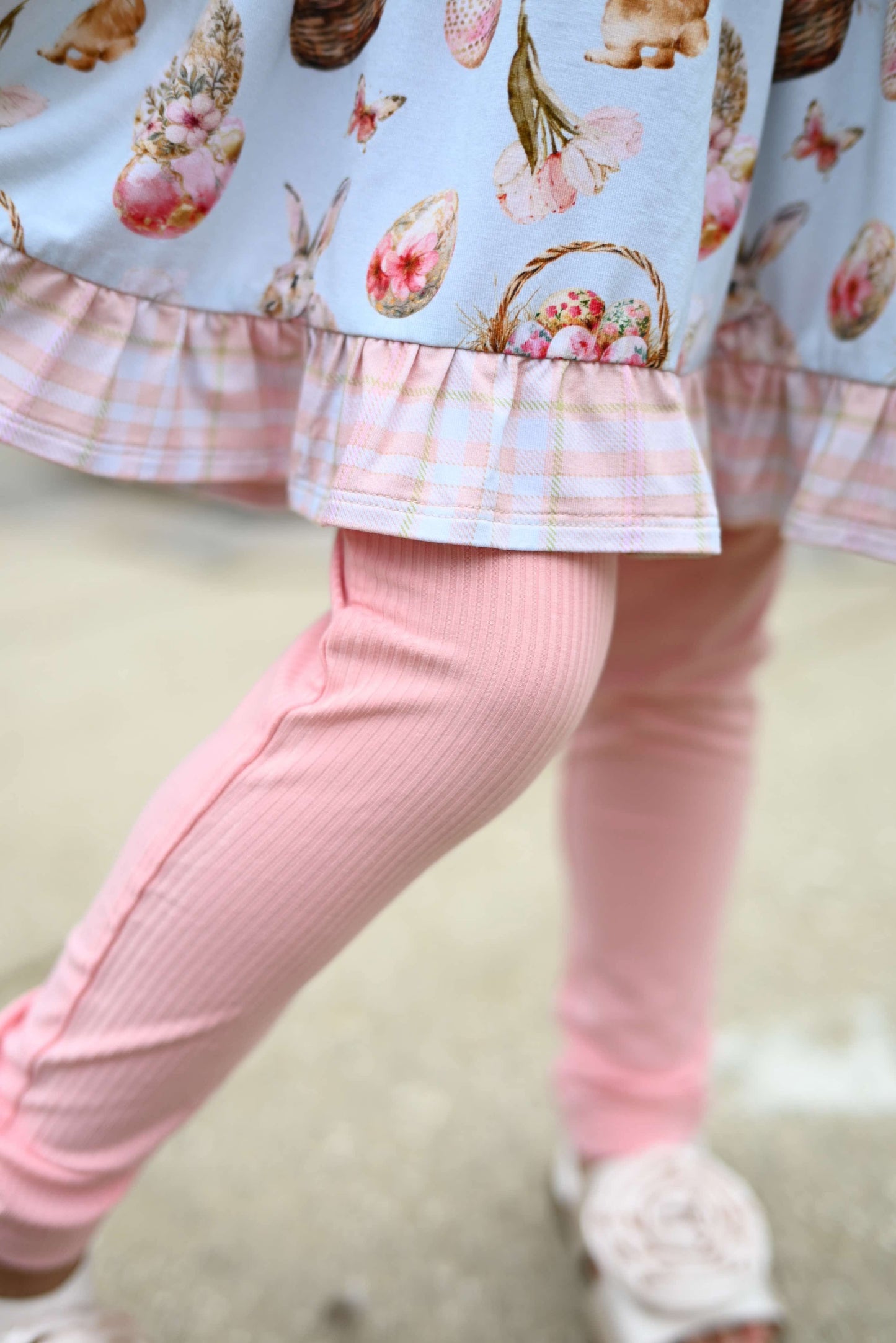 Bunnies & Blooms Peplum + Leggings Set