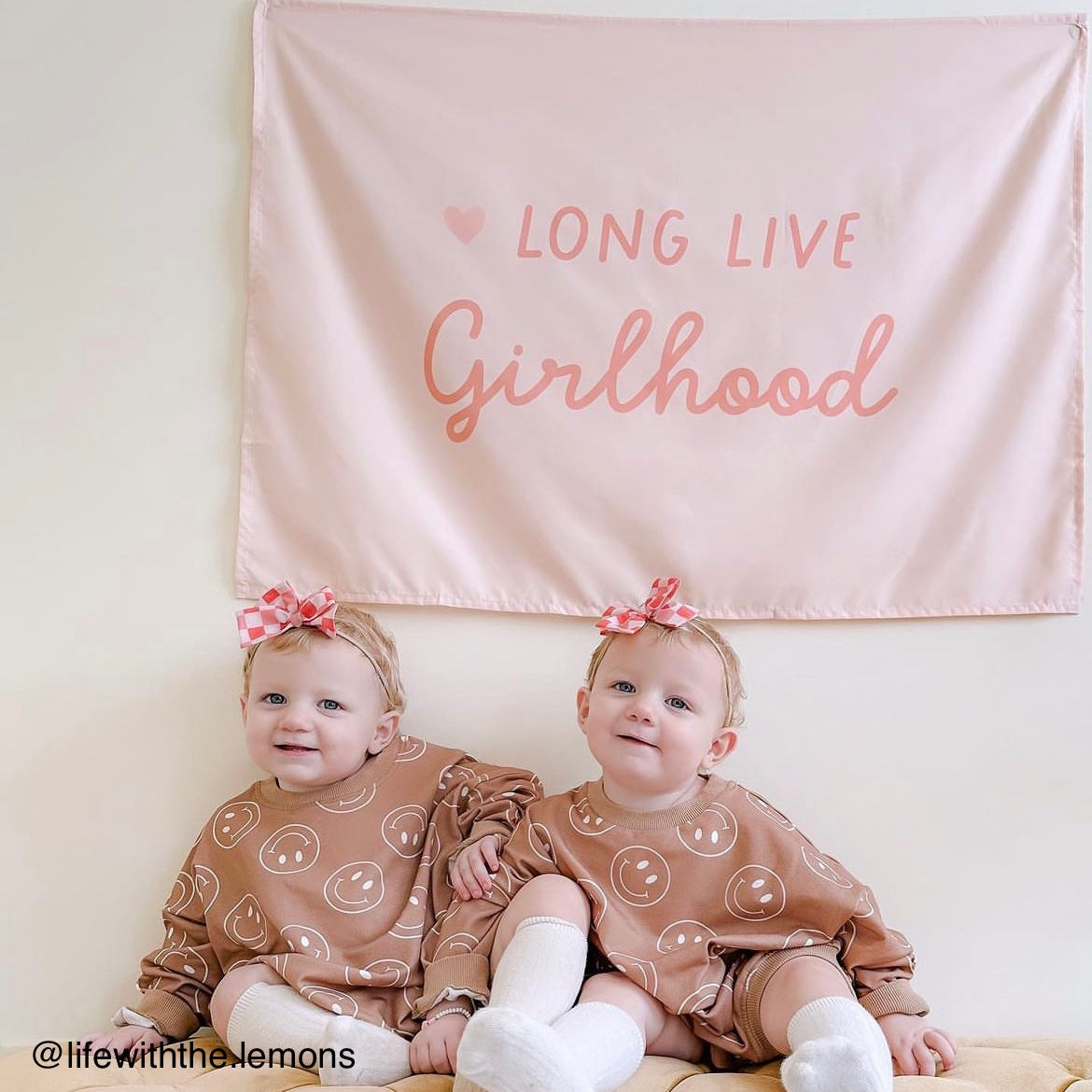 {Petal Pink} Heart Long Live Girlhood Banner