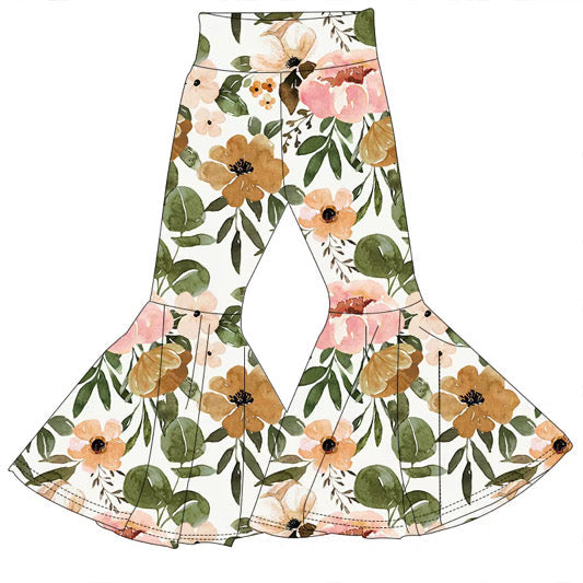 Xianna Floral Kids Bamboo Bell Bottoms