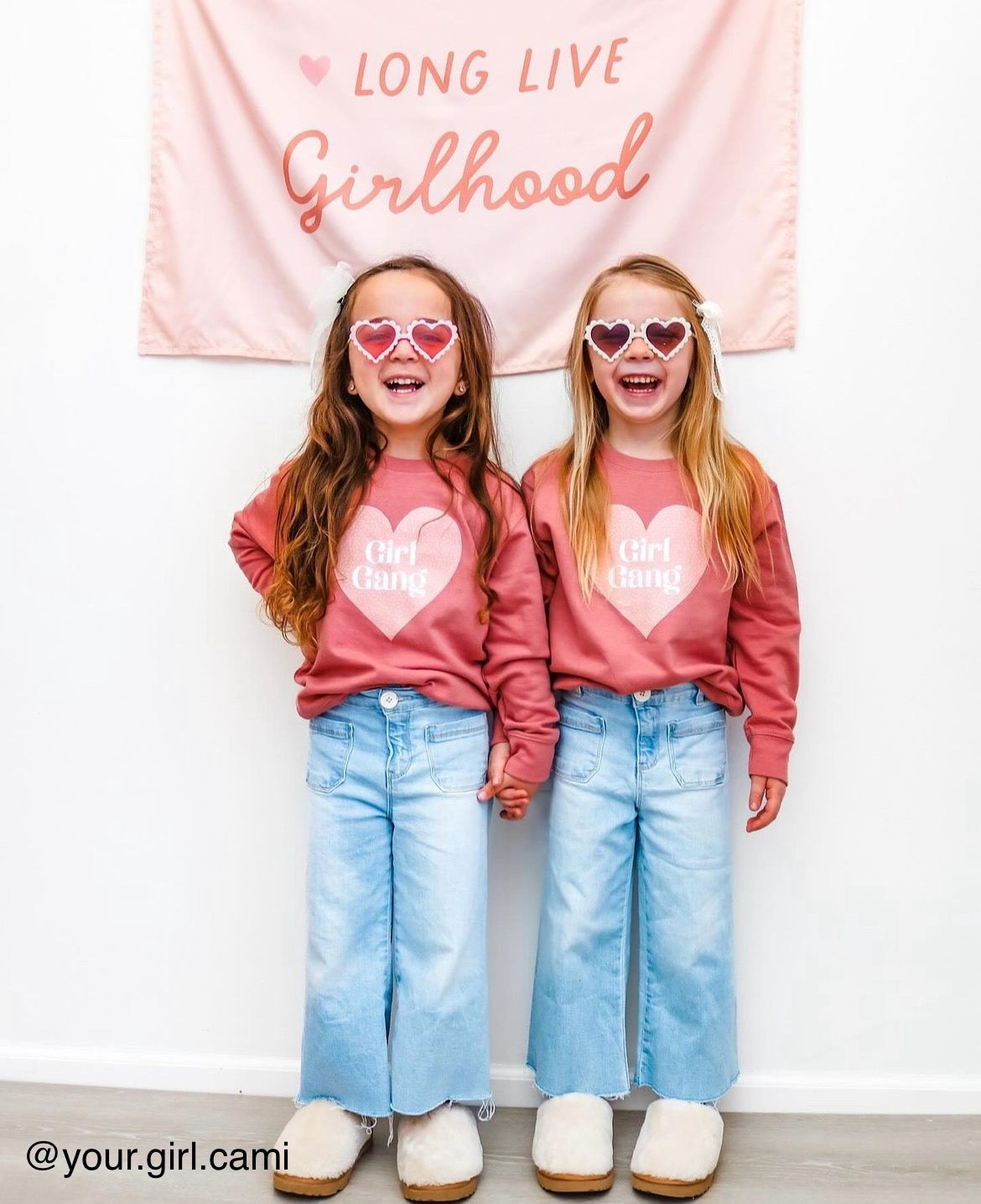 {Petal Pink} Heart Long Live Girlhood Banner