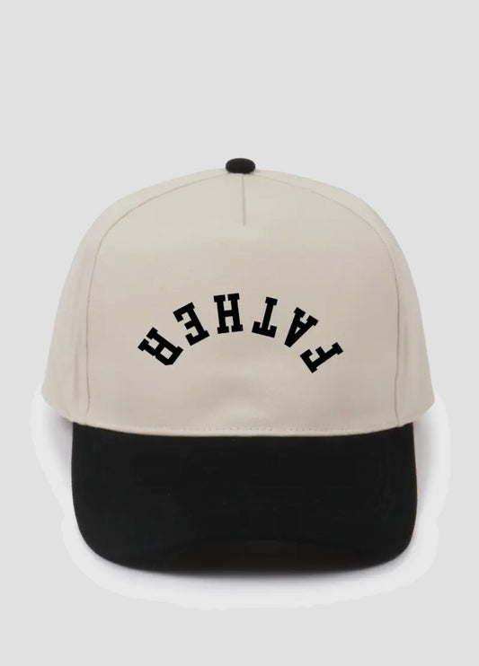 Father Upside Down Lettering Embroidered Cap - Final Sale