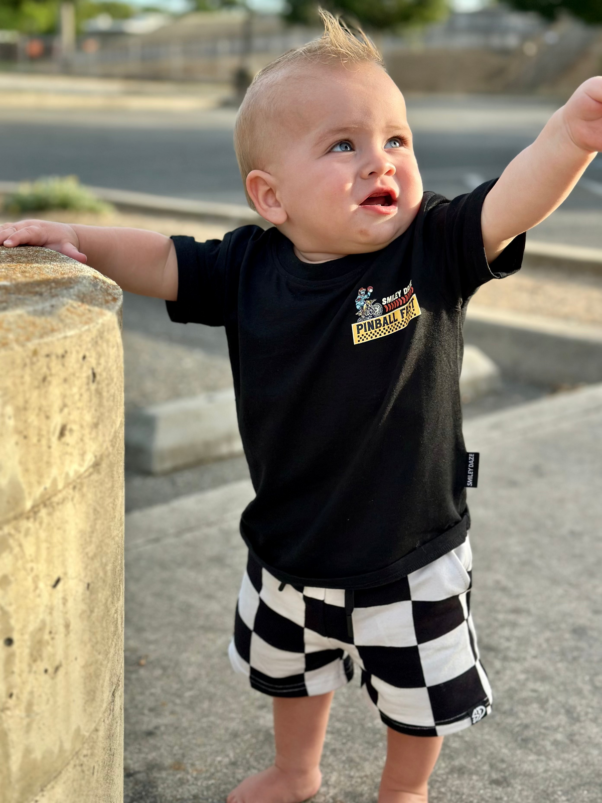 BLACK & WHITE CHECKERED • SHORTS