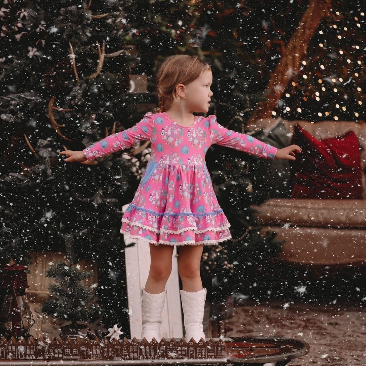 Pretty Snowman Twirl Set
