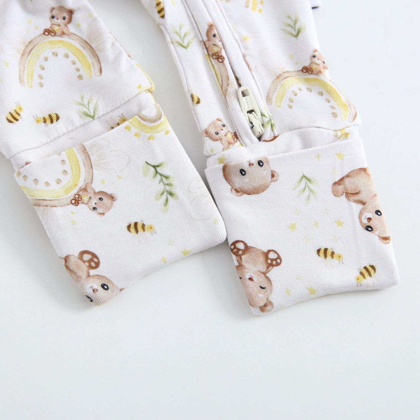 Sweet as Honey Zippered Baby Romper