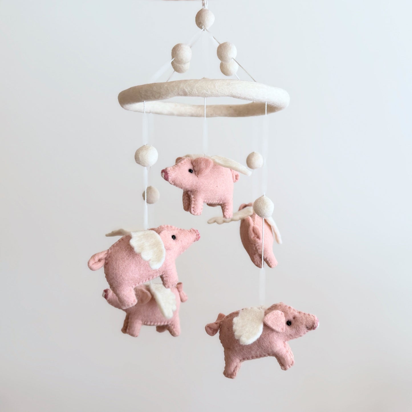 Felt Baby Mobile - Flying Pig