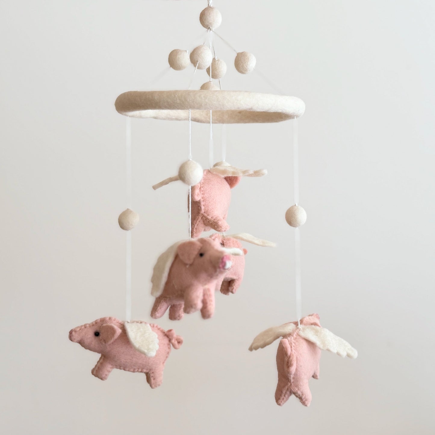 Felt Baby Mobile - Flying Pig