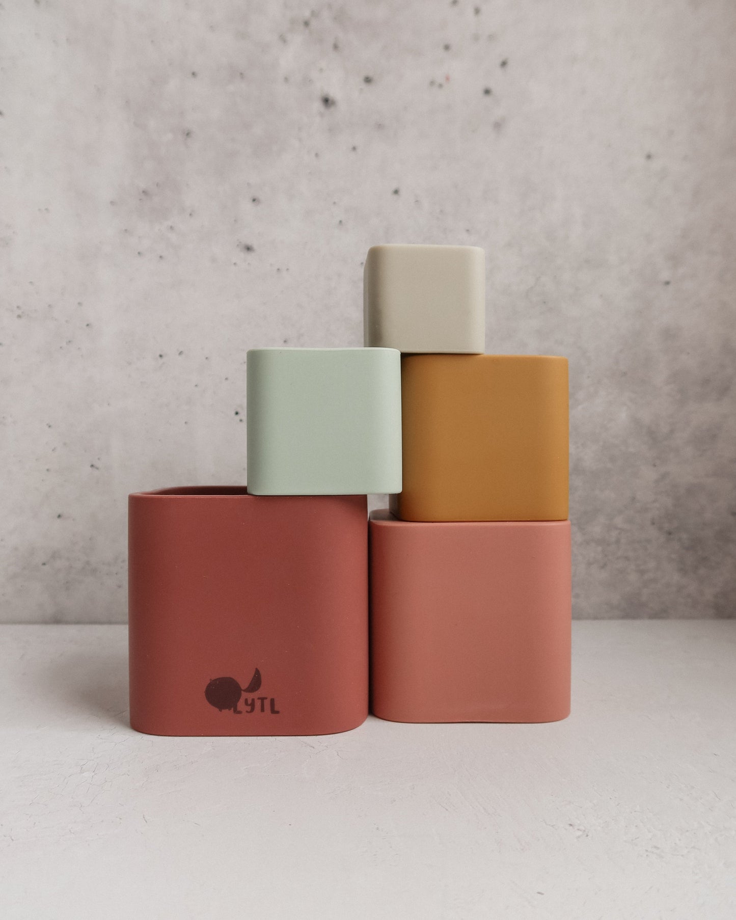 Colorful Stacking Cups + Silicone + Montessori + Water-play Toy | LYTL®️
