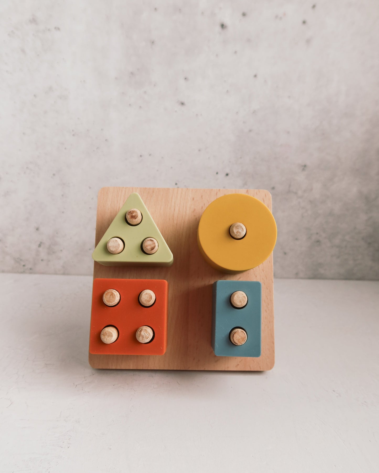 Shape Puzzle Toy + Geometric + Wood & Silicone + Montessori | LYTL®️