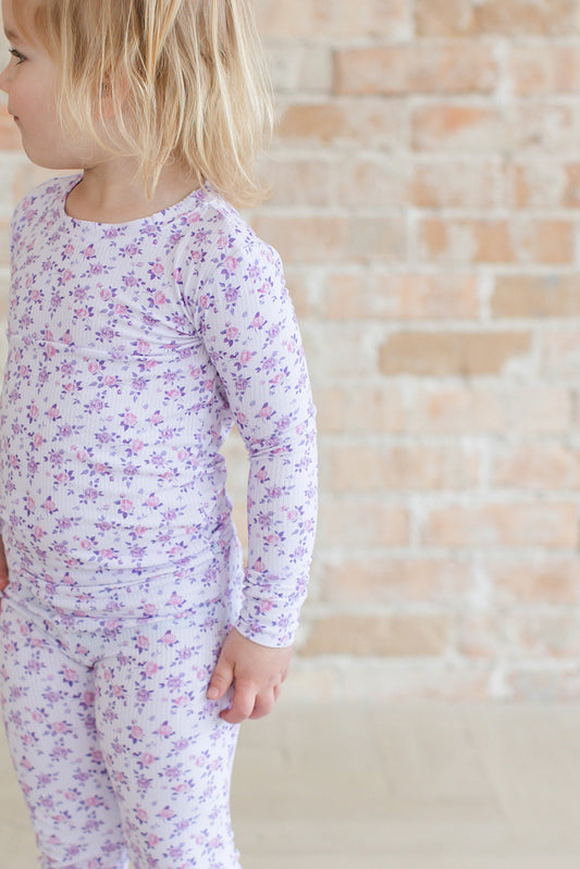 Kapri (ribbed) - Floral Pajama Set