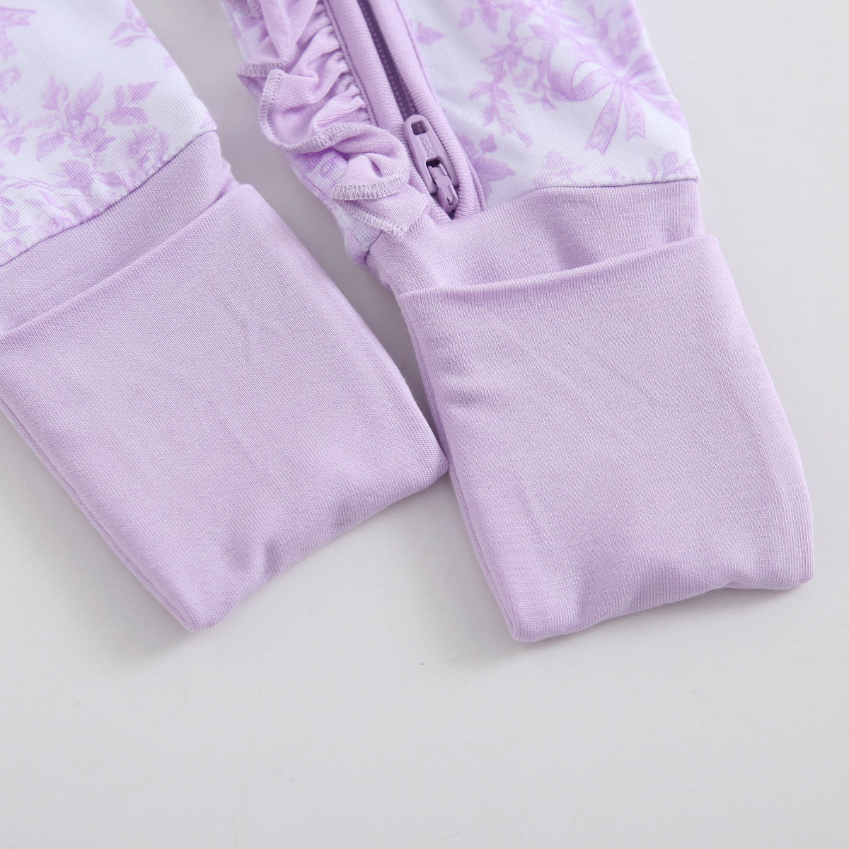 Bows & Blooms Ruffled Zippered Baby Romper