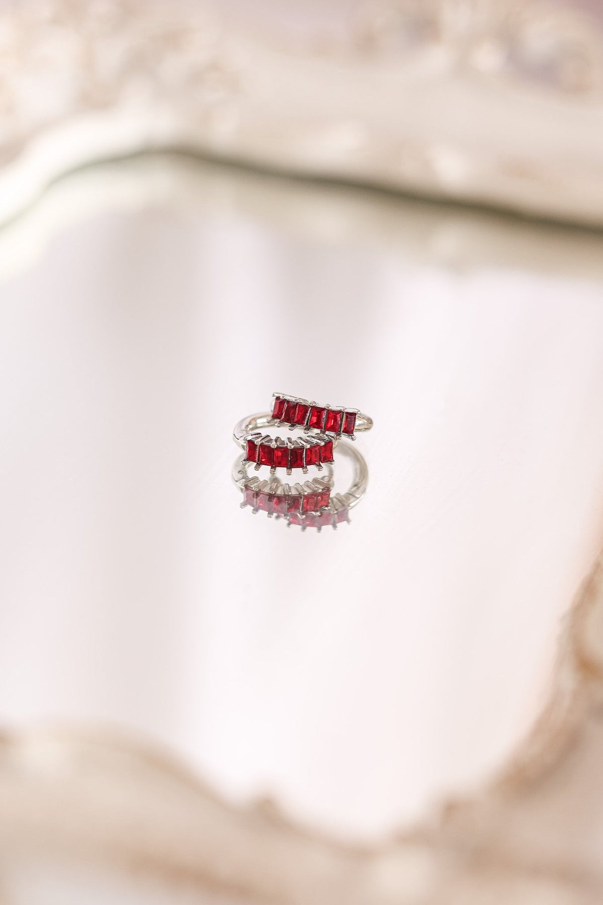 Crystal Hoop in Red