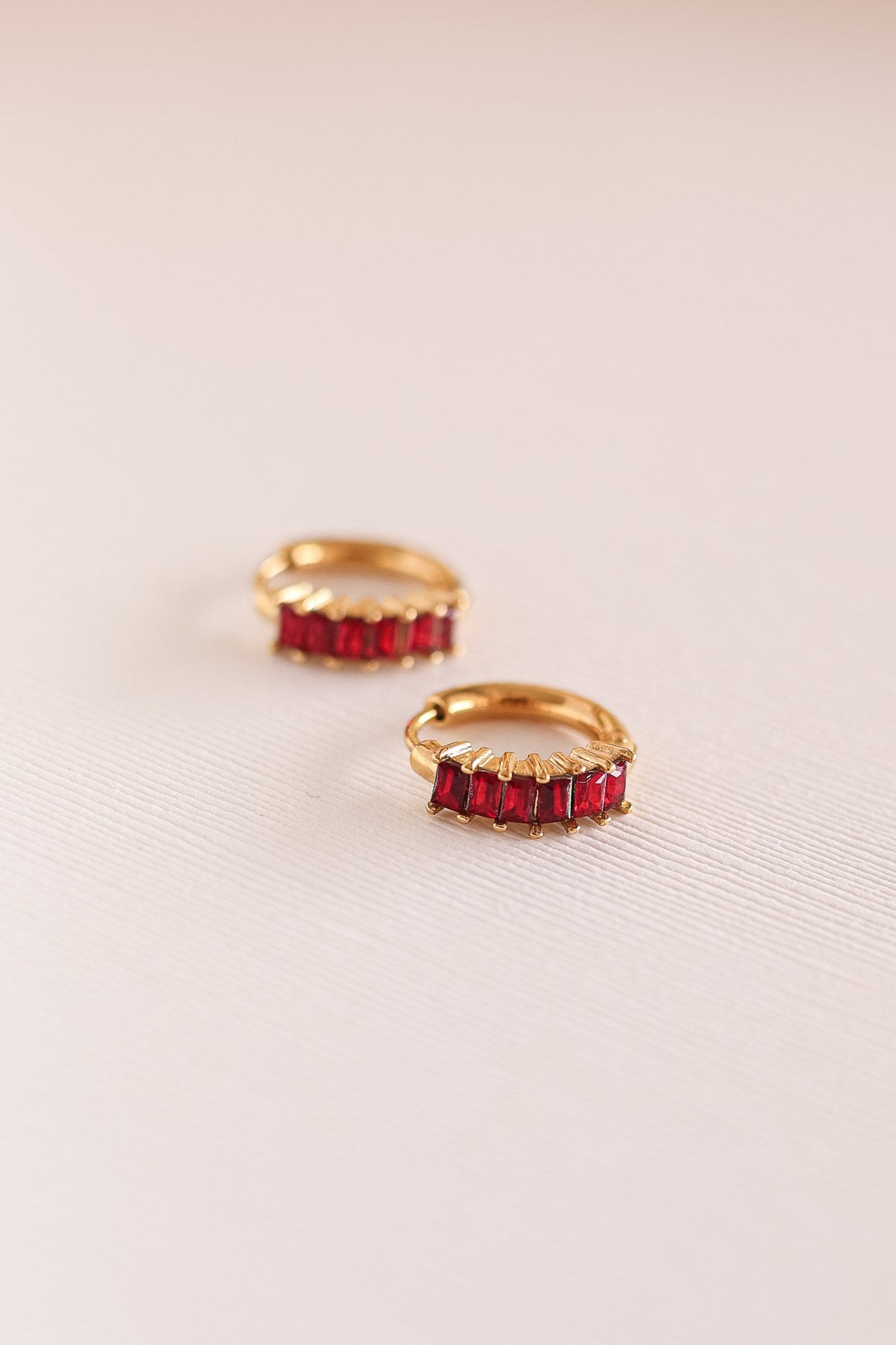 Crystal Hoop in Red